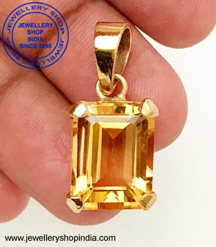 Citrine Stone Pendant Design