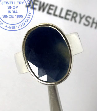 Jewellery Design Blue Sapphire Ring in Silver