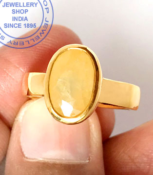 Jewellery Design Yellow Sapphire Gemstone Ring