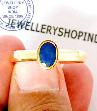 Jewellery Design Blue Sapphire Gemstone Ring