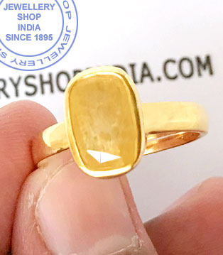 Jewellery Design Pukhraj Gemstone Ring