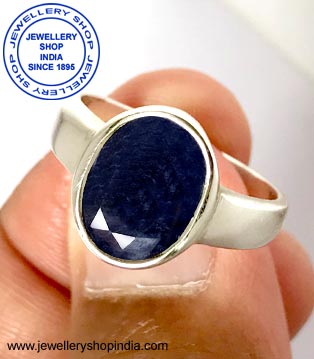 Sapphire Stone Silver Ring Design