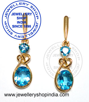 Gold Earring Designs in Natural Gemstone