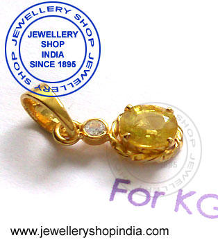 Yellow Sapphire Gemstone Pendant Design