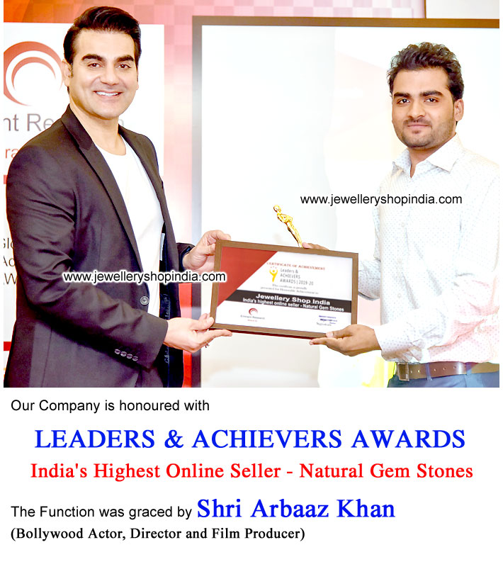 Award Arbaaz Khan for India's Highest Online Seller of Natural Gem Stones