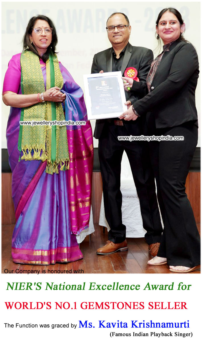 World’s No.1 Gemstones Seller Award by Kavita Krishnamurti