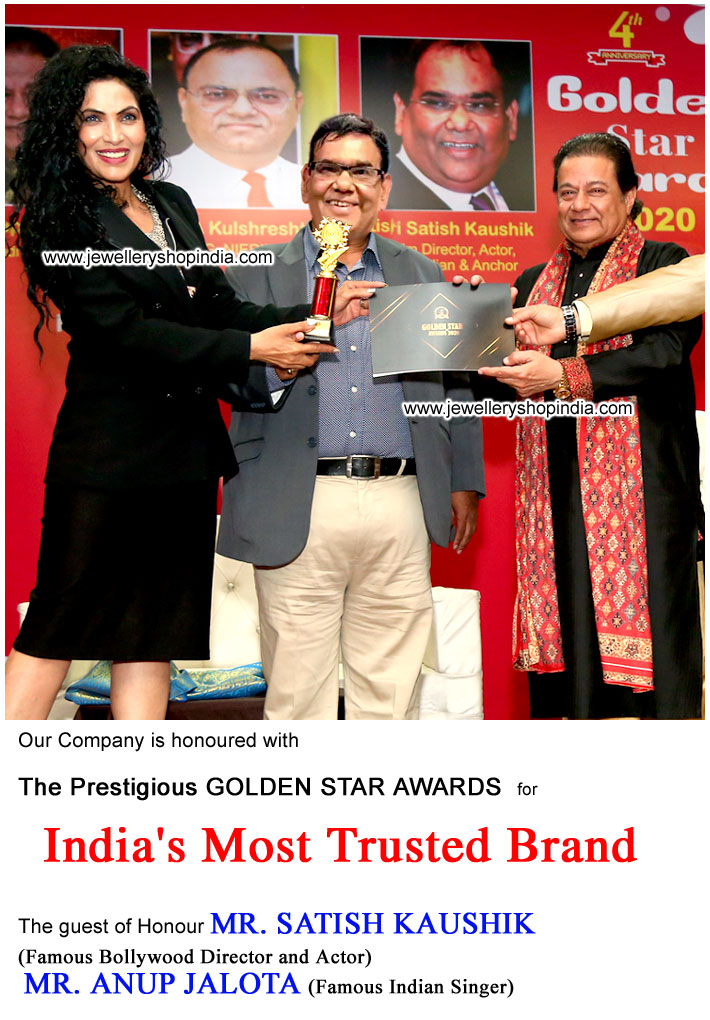 Award Satish Kaushik and Anup Jalota Delhi for India's Most Trusted Brand in Gemstones