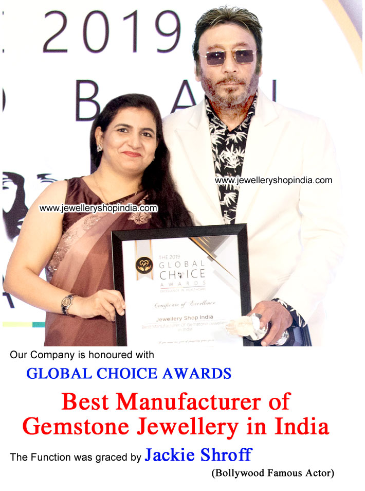 Global Choice Award Best Manufacturer of Gemstone Jewellery in India