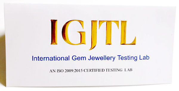 Gemstone Lab Certificate