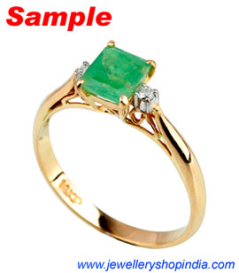 Ring Designs in Emerald Gemstone, Ladies Ring Designs, Emerald Ring Designs