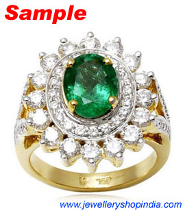 Ring Designs in Emerald Gemstone, Ladies Ring Designs, Emerald Ring Designs