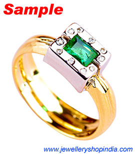 Ring Designs in Emerald Gemstone, Ladies Ring Designs, Emerald Ring Designs