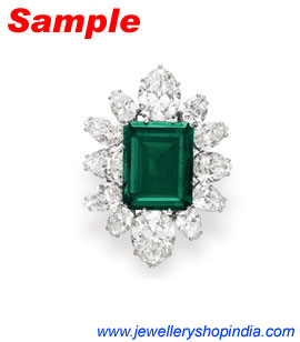 Ring Designs in Emerald Gemstone, Ladies Ring Designs, Emerald Ring Designs