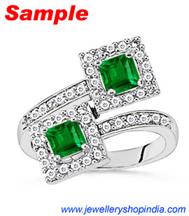 Ring Designs in Emerald Gemstone, Ladies Ring Designs, Emerald Ring Designs