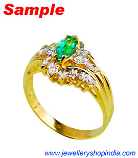 Ring Designs in Emerald Gemstone, Ladies Ring Designs, Emerald Ring Designs