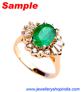 Ring Designs in Emerald Gemstone, Ladies Ring Designs, Emerald Ring Designs