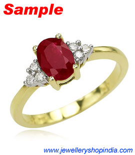 Ring Designs in Ruby Gemstone, Ladies Ring Designs, Ruby Ring Designs