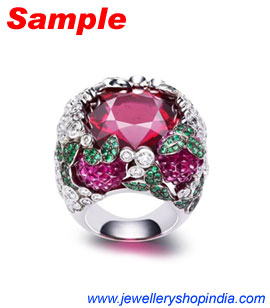 Ring Designs in Ruby Gemstone, Ladies Ring Designs, Ruby Ring Designs