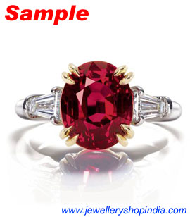 Ring Designs in Ruby Gemstone, Ladies Ring Designs, Ruby Ring Designs