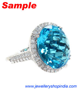 Blue Topaz Gemstone Ring Designs