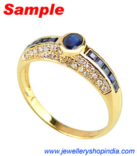 Blue Sapphire Gemstone Neelam Ring Designs