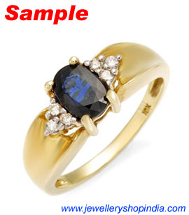 Blue Sapphire Gemstone Neelam Ring Designs