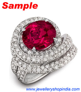 Ring Designs in Ruby Gemstone, Ladies Ring Designs, Ruby Ring Designs