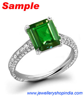 Ring Designs in Emerald Gemstone, Ladies Ring Designs, Emerald Ring Designs