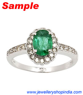 Ring Designs in Emerald Gemstone, Ladies Ring Designs, Emerald Ring Designs