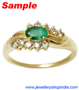 Ring Designs in Emerald Gemstone, Ladies Ring Designs, Emerald Ring Designs