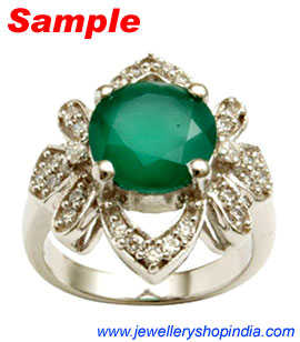 Ring Designs in Emerald Gemstone, Ladies Ring Designs, Emerald Ring Designs