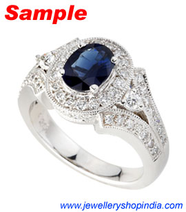 Blue Sapphire Gemstone Neelam Ring Designs