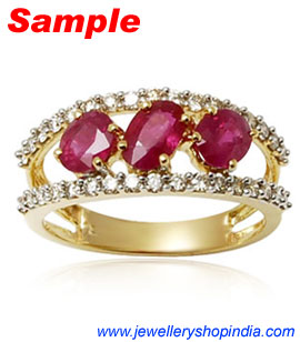 Ring Designs in Ruby Gemstone, Ladies Ring Designs, Ruby Ring Designs