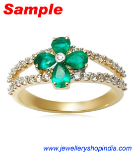 Ring Designs in Emerald Gemstone, Ladies Ring Designs, Emerald Ring Designs