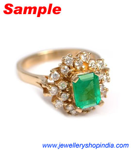 Ring Designs in Emerald Gemstone, Ladies Ring Designs, Emerald Ring Designs