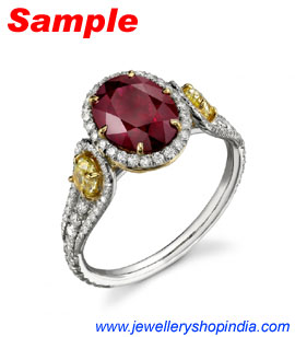 Ring Designs in Ruby Gemstone, Ladies Ring Designs, Ruby Ring Designs