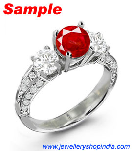 Ring Designs in Ruby Gemstone, Ladies Ring Designs, Ruby Ring Designs