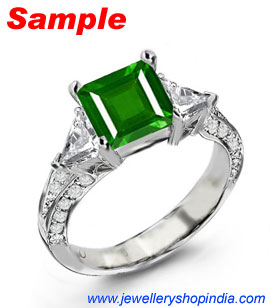 Ring Designs in Emerald Gemstone, Ladies Ring Designs, Emerald Ring Designs