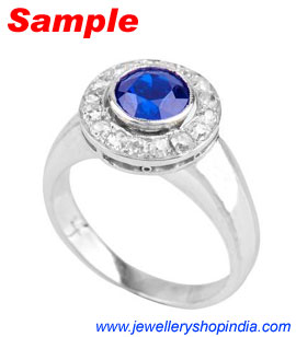 Blue Sapphire Gemstone Neelam Ring Designs