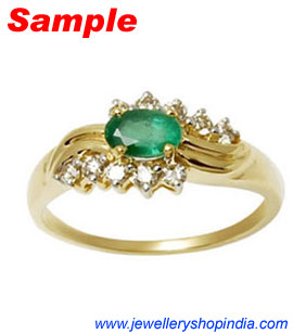 Ring Designs in Emerald Gemstone, Ladies Ring Designs, Emerald Ring Designs