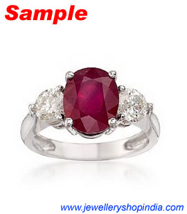 Ring Designs in Ruby Gemstone, Ladies Ring Designs, Ruby Ring Designs