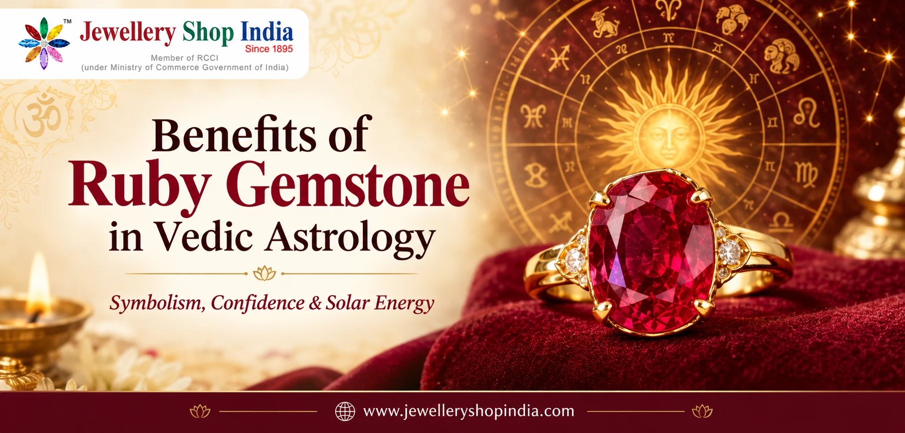 What are the benefits according to Vedic Astrology of Ruby Gemstone?
